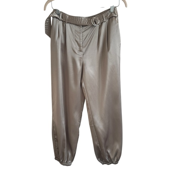 Maeve Metallic Satin Parachute Trousers, Size 6 - Picture 5 of 12